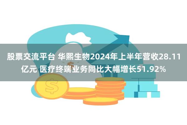 股票交流平台 华熙生物2024年上半年营收28.11亿元 医疗终端业务同比大幅增长51.92%