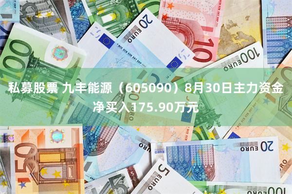 私募股票 九丰能源（605090）8月30日主力资金净买入175.90万元