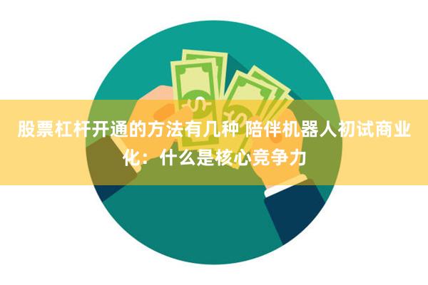 股票杠杆开通的方法有几种 陪伴机器人初试商业化：什么是核心竞争力